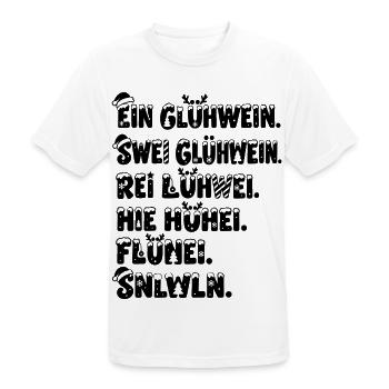 Lustiges Geschenk Glühwein Weihnachten Besoffen - Männer T-Shirt atmungsaktiv - Weiß - Vorne - AI Model Male 185 dark (185cm)