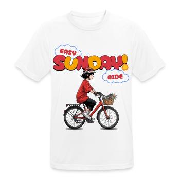 Easy Sunday Ride Fahrrad Anime Mädchen Geschenk - Männer T-Shirt atmungsaktiv - Weiß - Vorne - AI Model Male 185 dark (185cm)