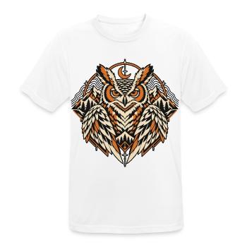 Nachtwächter Eule – Alpine Wildnis - Männer T-Shirt atmungsaktiv - Weiß - Vorne - AI Model Male 185 dark (185cm)