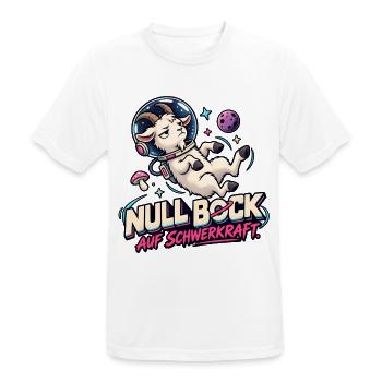 Null Bock auf Schwerkraft - Männer T-Shirt atmungsaktiv - Weiß - Vorne - AI Model Male 185 dark (185cm)