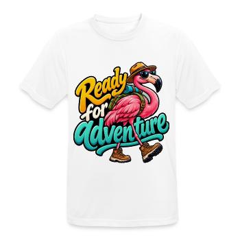 Flamingo - Männer T-Shirt atmungsaktiv - Weiß - Vorne - AI Model Male 185 dark (185cm)