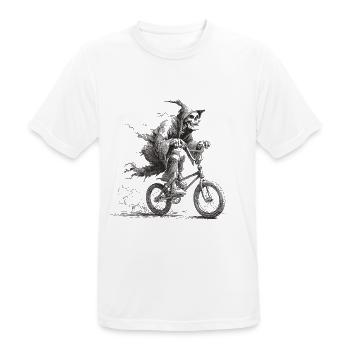 SKull biker - Männer T-Shirt atmungsaktiv - Weiß - Vorne - AI Model Male 185 dark (185cm)