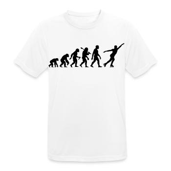 Eiskunstläufer Evolution Eiskunstlauf Schlittschuh - Männer T-Shirt atmungsaktiv - Weiß - Vorne - AI Model Male 185 dark (185cm)