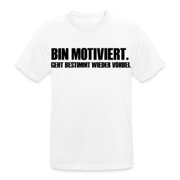 Motiviert - Männer T-Shirt atmungsaktiv - Weiß - Vorne - AI Model Male 185 dark (185cm)