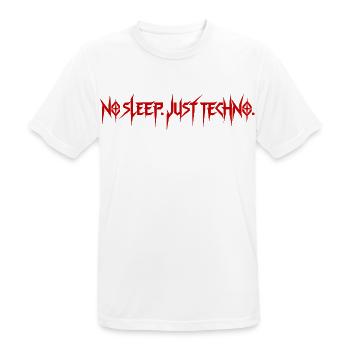 Techno Rave – No Sleep Just Techno - Männer T-Shirt atmungsaktiv - Weiß - Vorne - AI Model Male 185 dark (185cm)