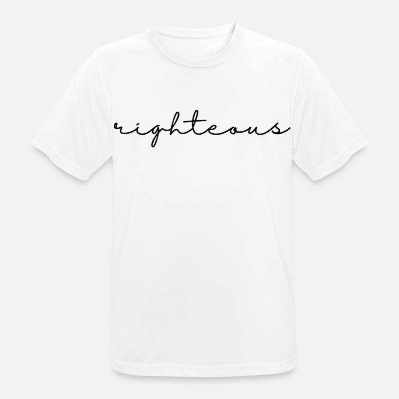 Righteous script - Men's Breathable T-Shirt - white