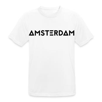 AMSTERDAM - Men's Breathable T-Shirt - white - Front - AI Model Male 185 dark (185cm)