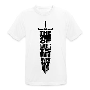 Schwert des Damokles Schwert-Vektorkunst - Männer T-Shirt atmungsaktiv - Weiß - Vorne - AI Model Male 185 dark (185cm)