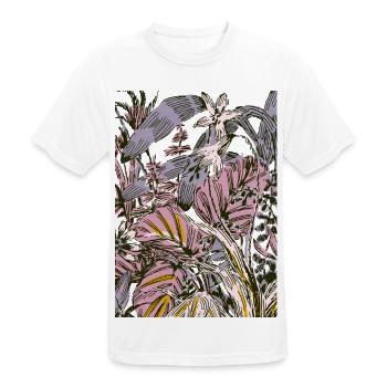 Wiese - Männer T-Shirt atmungsaktiv - Weiß - Vorne - AI Model Male 185 dark (185cm)