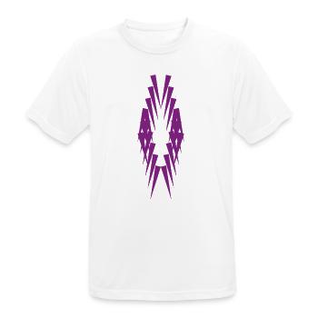 Geometrische Violettspitzen Silhouette - Männer T-Shirt atmungsaktiv - Weiß - Vorne - AI Model Male 185 dark (185cm)