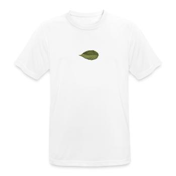 Leaf Structure Olive Green Pattern - Men's Breathable T-Shirt - white - Front - AI Model Male 185 dark (185cm)