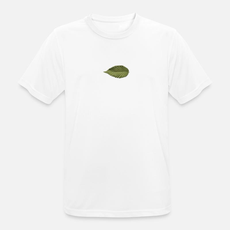 Leaf Structure Olive Green Pattern - Men's Breathable T-Shirt - white