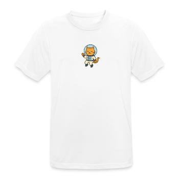 Astrokatze - Männer T-Shirt atmungsaktiv - Weiß - Vorne - AI Model Male 185 dark (185cm)