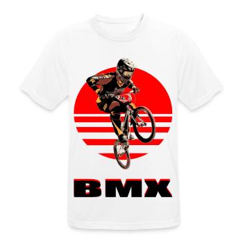 BMX Bike - Männer T-Shirt atmungsaktiv - Weiß - Vorne - AI Model Male 185 dark (185cm)