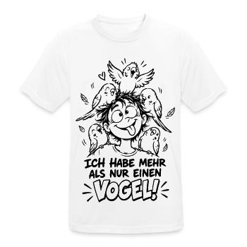 Vogel Wellensittich Lustiger Spruch Geschenk - Männer T-Shirt atmungsaktiv - Weiß - Vorne - AI Model Male 185 dark (185cm)