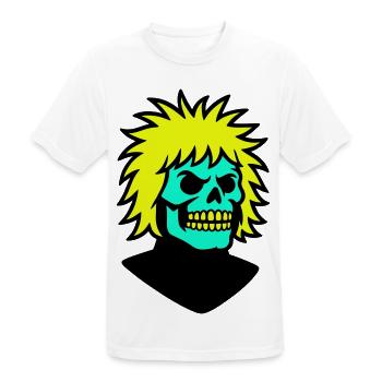 Skullman with a cool hairstyle - Men's Breathable T-Shirt - white - Front - AI Model Male 185 dark (185cm)