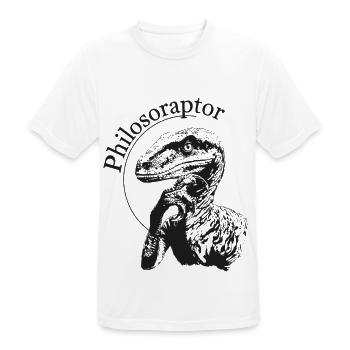 Philosoraptor - Männer T-Shirt atmungsaktiv - Weiß - Vorne - AI Model Male 185 dark (185cm)