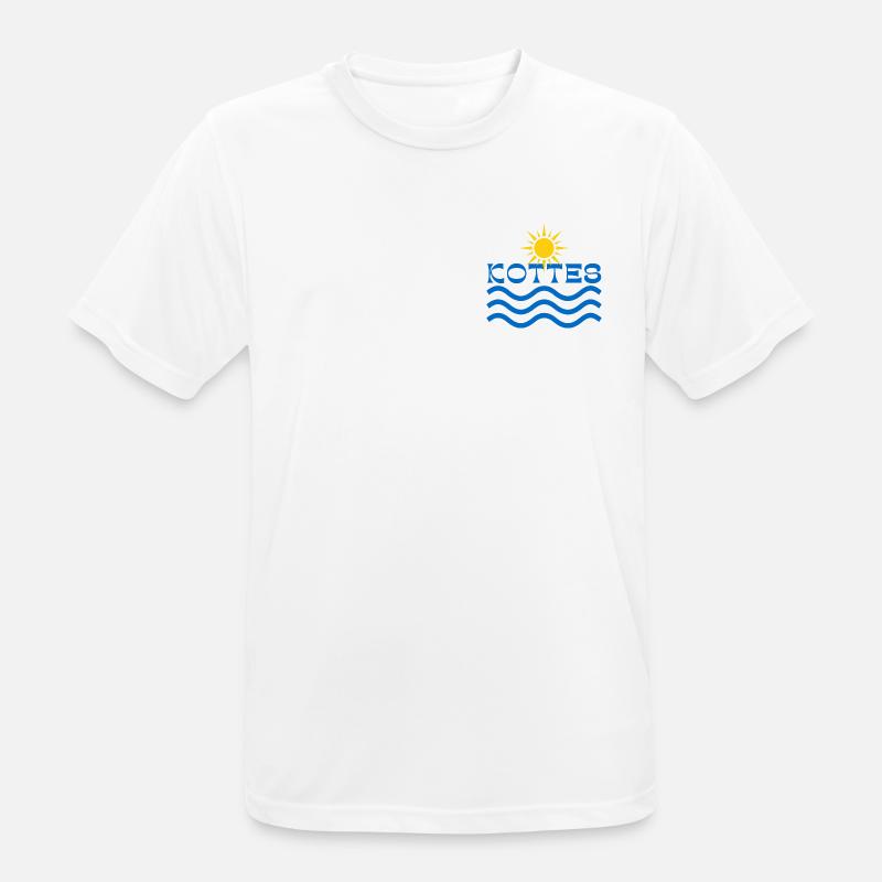 Kottes Sun Waves - Men's Breathable T-Shirt - white