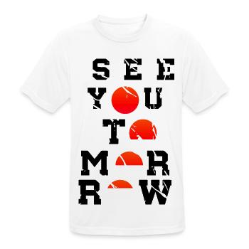See You Tomorrow Inspiration Art Japon - T-shirt respirant Homme - blanc - Devant - AI Model Male 185 dark (185cm)