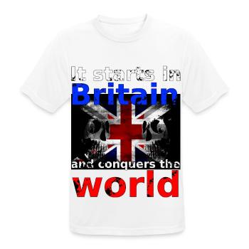 Britain - Men's Breathable T-Shirt - white - Front - AI Model Male 185 dark (185cm)