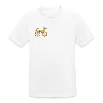 Free the Galgo - Embroidery Nr01 - Men's Breathable T-Shirt - white - Front - AI Model Male 185 dark (185cm)