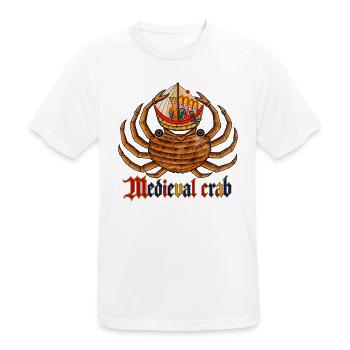 Mittelalterliche Krabbe und königliches Schiff - Männer T-Shirt atmungsaktiv - Weiß - Vorne - AI Model Male 185 dark (185cm)