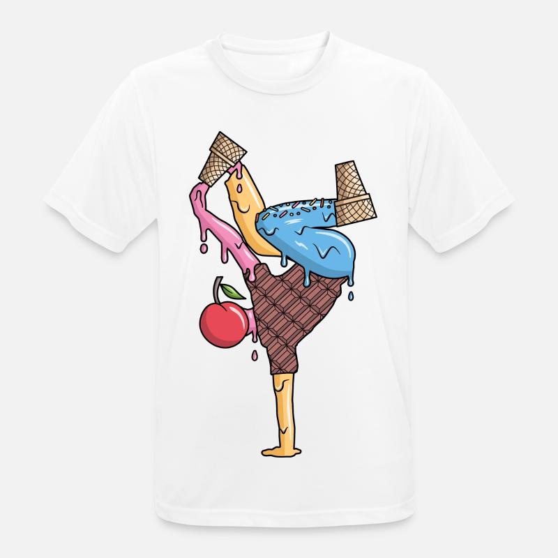 Breakdance Eiscreme Tanz Breakdancer Breakdancing - Männer T-Shirt atmungsaktiv - Weiß