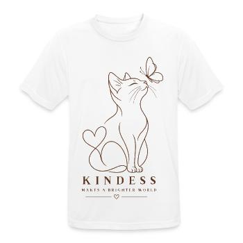 Kindness Makes A Brighter World - Männer T-Shirt atmungsaktiv - Weiß - Vorne - AI Model Male 185 dark (185cm)