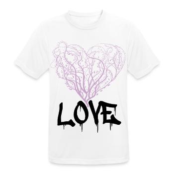 grafittitree - Männer T-Shirt atmungsaktiv - Weiß - Vorne - AI Model Male 185 dark (185cm)