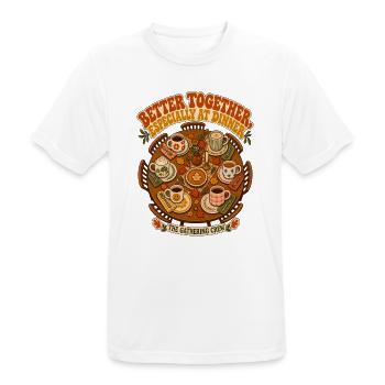 Zusammen schmeckt's am besten - Männer T-Shirt atmungsaktiv - Weiß - Vorne - AI Model Male 185 dark (185cm)