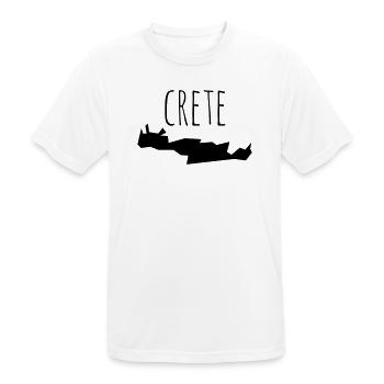 crete - T-shirt respirant Homme - blanc - Devant - AI Model Male 185 dark (185cm)
