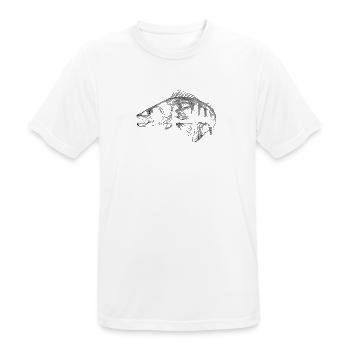 pike-perch - T-shirt respirant Homme - blanc - Devant - AI Model Male 185 dark (185cm)