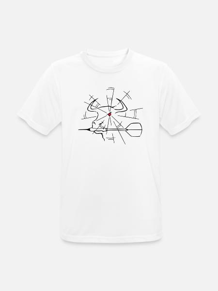 Bullzeye Darts 2016 - Männer T-Shirt atmungsaktiv - Weiß
