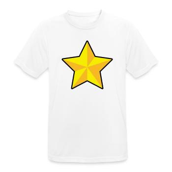 3D Stern | 3D Star | Dimension - Men's Breathable T-Shirt - white - Front - AI Model Male 185 dark (185cm)