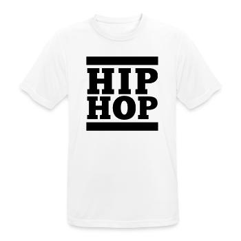 HIP HOP, Das hat mit Hip Hop nichts zu tun - Männer T-Shirt atmungsaktiv - Weiß - Vorne - AI Model Male 185 dark (185cm)