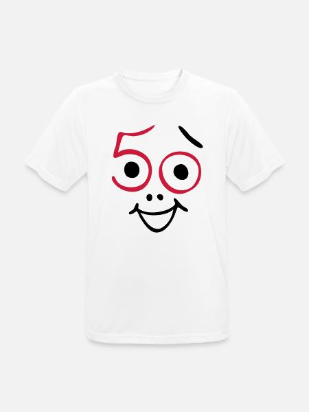 50 ans et toujours frais! - T-shirt respirant Homme - blanc