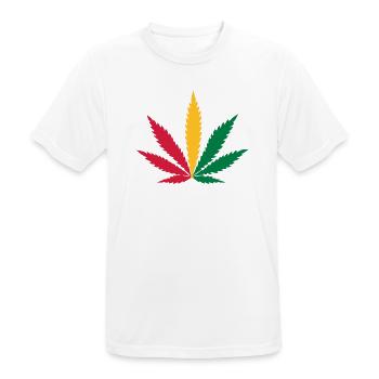 weed rasta cannabis marihuana - T-shirt respirant Homme - blanc - Devant - AI Model Male 185 dark (185cm)