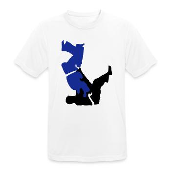 Judo - Männer T-Shirt atmungsaktiv - Weiß - Vorne - AI Model Male 185 dark (185cm)