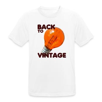 Back to Vintage Glühlampe - Männer T-Shirt atmungsaktiv - Weiß - Vorne - AI Model Male 185 dark (185cm)