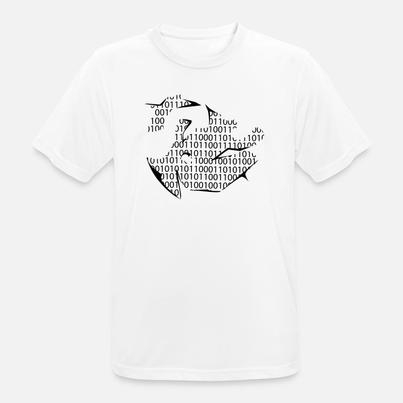 binary code - Men's Breathable T-Shirt - white