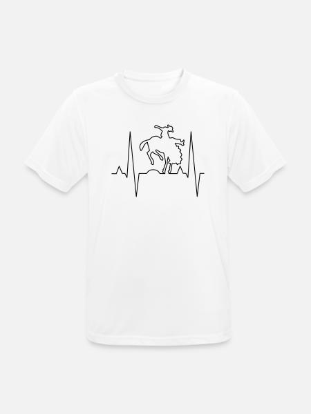 Conception d’impression de cavalier de rodéo - T-shirt respirant Homme - blanc