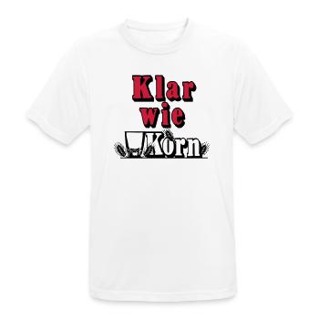 Korn , Party , Weizenkorn ,Klar wie Korn (25) - Männer T-Shirt atmungsaktiv - Weiß - Vorne - AI Model Male 185 dark (185cm)