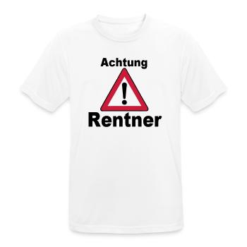 Rente Rentner Rentnerin Berufe Achtung Rentner(25) - Männer T-Shirt atmungsaktiv - Weiß - Vorne - AI Model Male 185 dark (185cm)