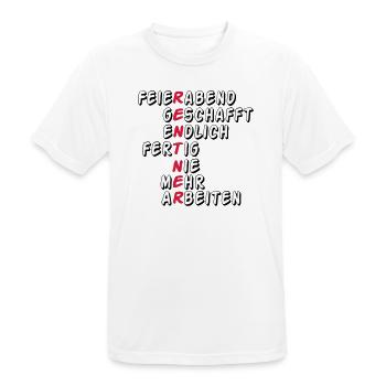 Rente Rentner Rentnerin Feierabend geschafft(25) - Männer T-Shirt atmungsaktiv - Weiß - Vorne - AI Model Male 185 dark (185cm)
