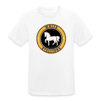 Étalons blancs - T-shirt respirant Homme - blanc - Devant - AI Model Male 185 dark (185cm)
