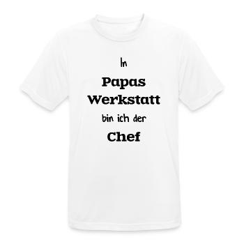 Papa Sohn Heimwerken Werkstatt Handwerk - Männer T-Shirt atmungsaktiv - Weiß - Vorne - AI Model Male 185 dark (185cm)