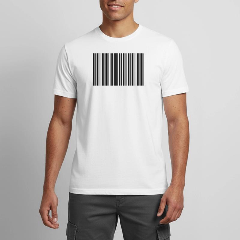 Barcode Strichcode Nerd IT Technik Design Männer T-Shirt atmungsaktiv