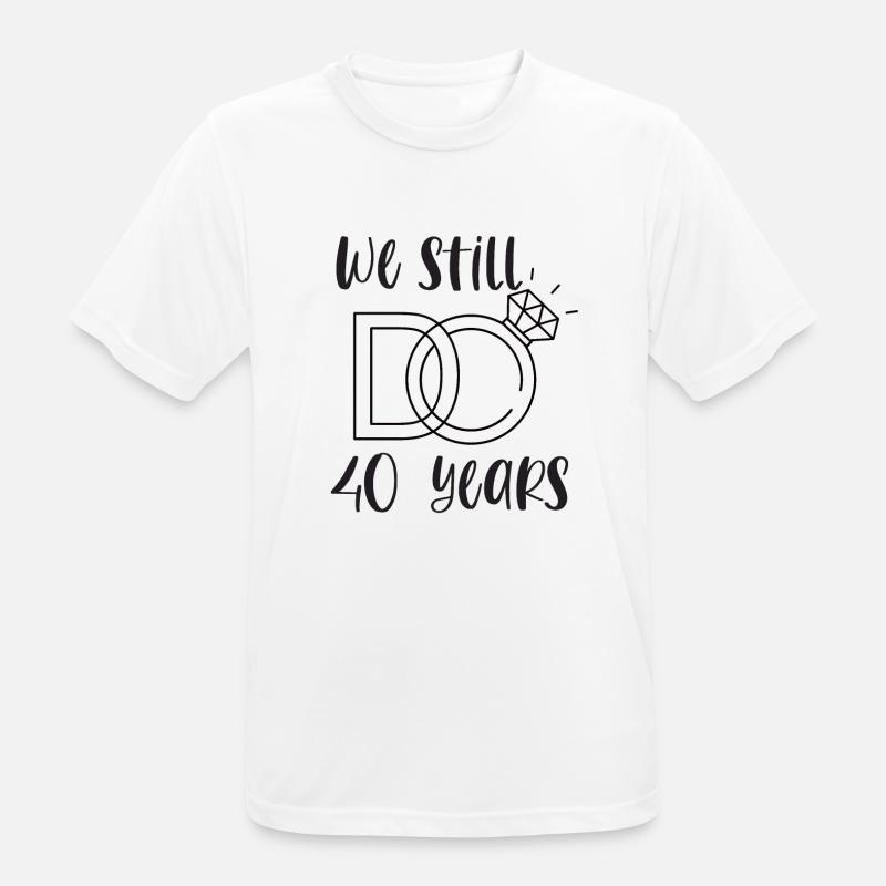 40th Wedding Anniversary Ruby Wedding Wedding Gift - Men's Breathable T-Shirt - white