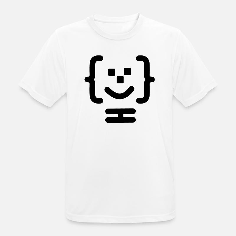 Code-Logo des Hauptprogrammierers - Männer T-Shirt atmungsaktiv - Weiß