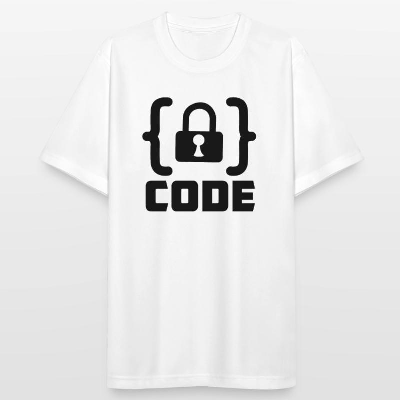 Code mit Sperrprogrammierer Männer T-Shirt atmungsaktiv